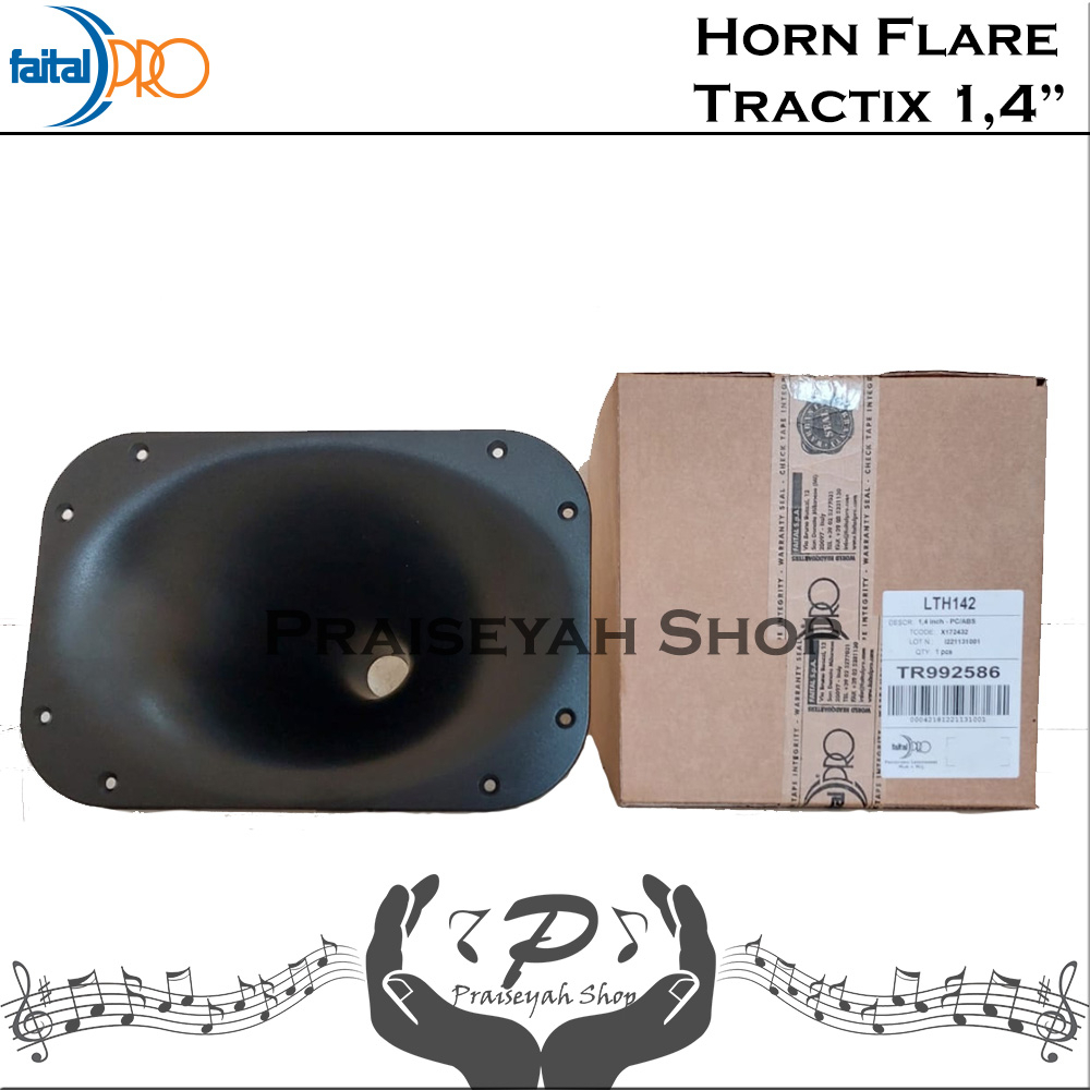 Faital Horn Flare Elliptical Tractrix 1,4 inch Speaker Komponen Throat