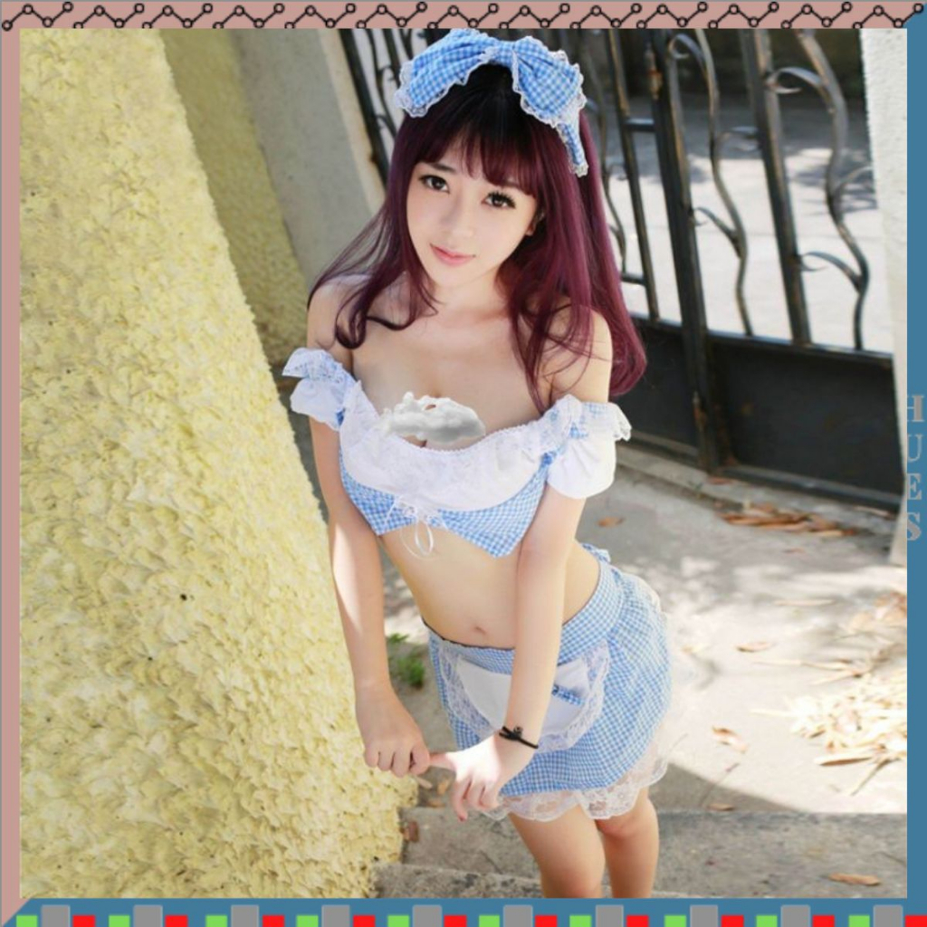 HUES.ID Lingerie + Rok + Bando Model Maid Ribon Eropa 3102