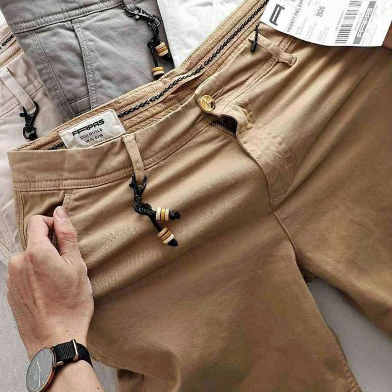 Celana Pendek Chino Pria Catton Stretch Slim Fit Premium Bahan adem