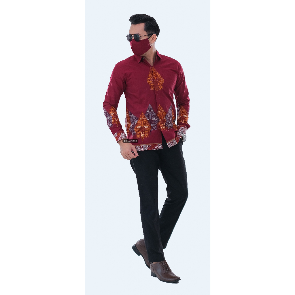 Handara Batik Pria Giriandra Merah Magenta HB-185