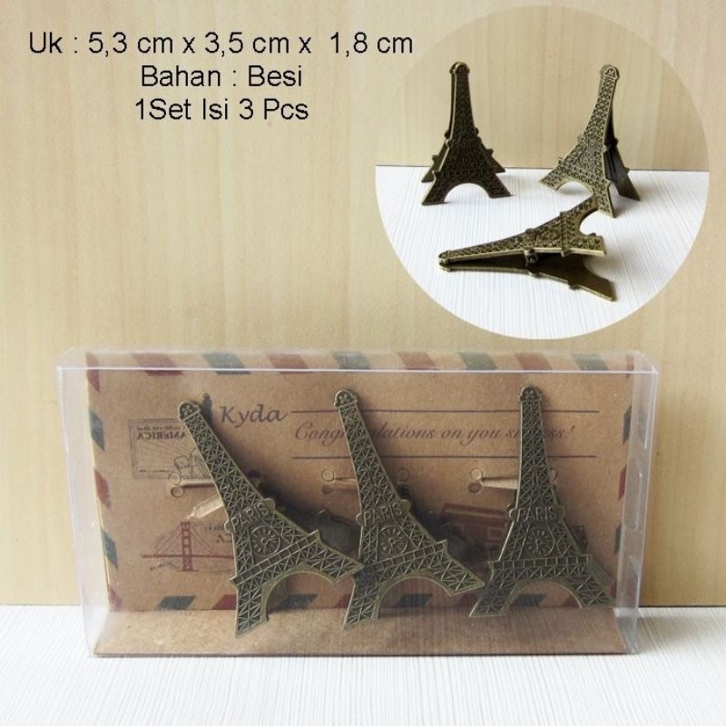 

SALE !!! JEPITAN KERTAS EIFEL PARIS ISI 3