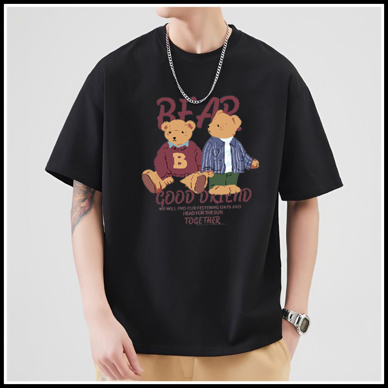 RDGF kemeja leher bulat kaos murah kaos cowok keren kaos pria teddy bear PRIA &amp; WANITA (UNISEX)