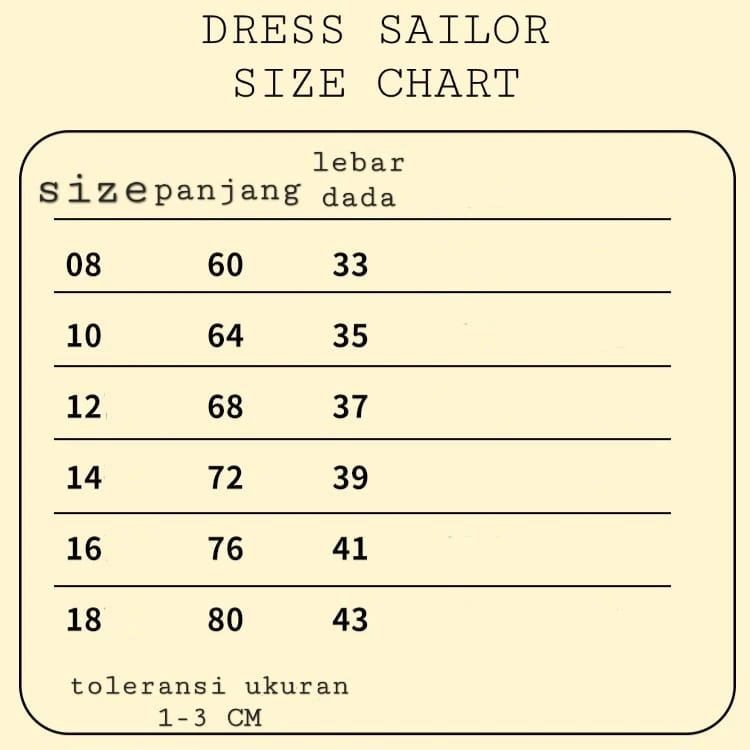 DRESS SAILOR SANRIO BAJU TERUSAN CASUAL ANAK CEWEK DRES SANTAI SEHARI HARI DAILY LUCU IMPORT