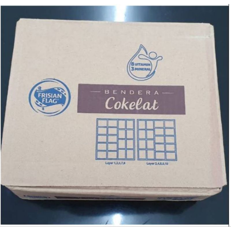 

Susu Kental Manis Frisian Flag coklat dus / Susu Kental Manis Bendera 120 x 40g Sachet / SKM coklat