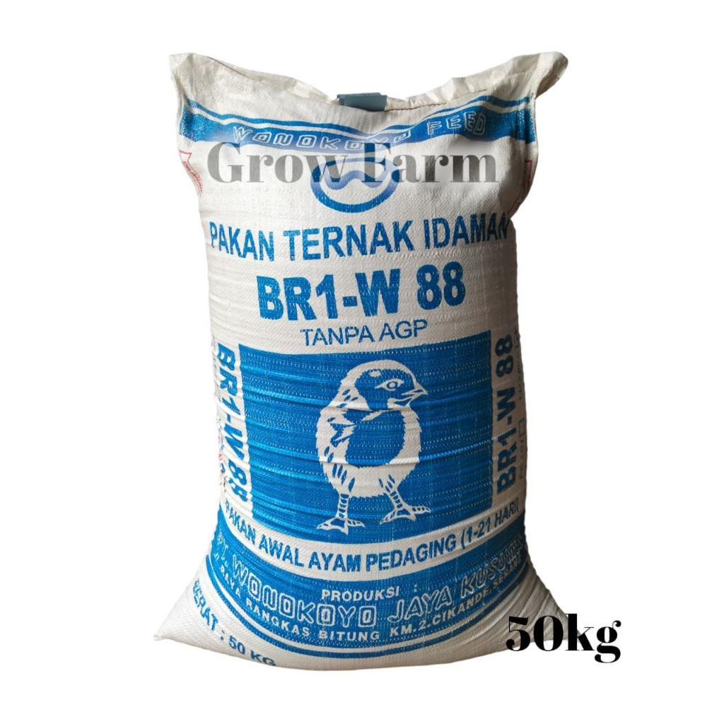 KARUNGAN 50KG BR1- W 88 Pakan Awal Ayam Pedaging 1-21 Hari BR1 W 88 Tanpa AGP WONOKOYO JAYA KUSUMA