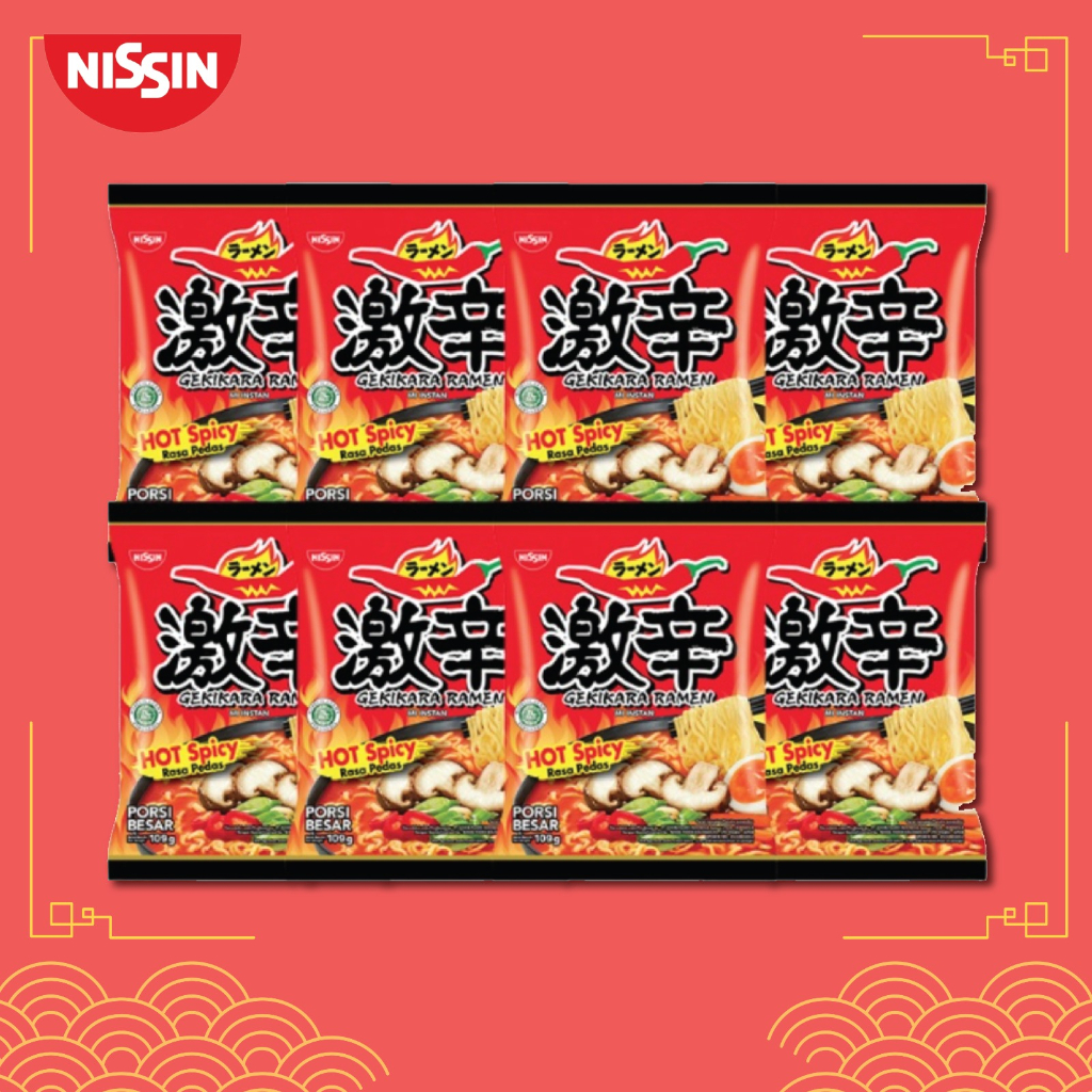 

Nissin Gekikara Regular Hot Spicy 109gr - 8 pcs