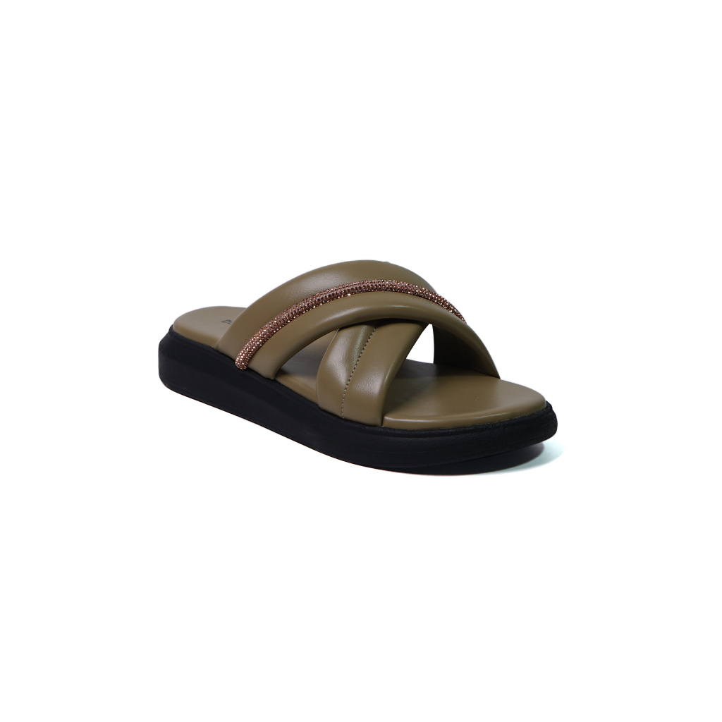 Adarastore - Dunkenstock MONIC Sandal Slop Wanita Model Tali Silang Sendal Casual Cewek