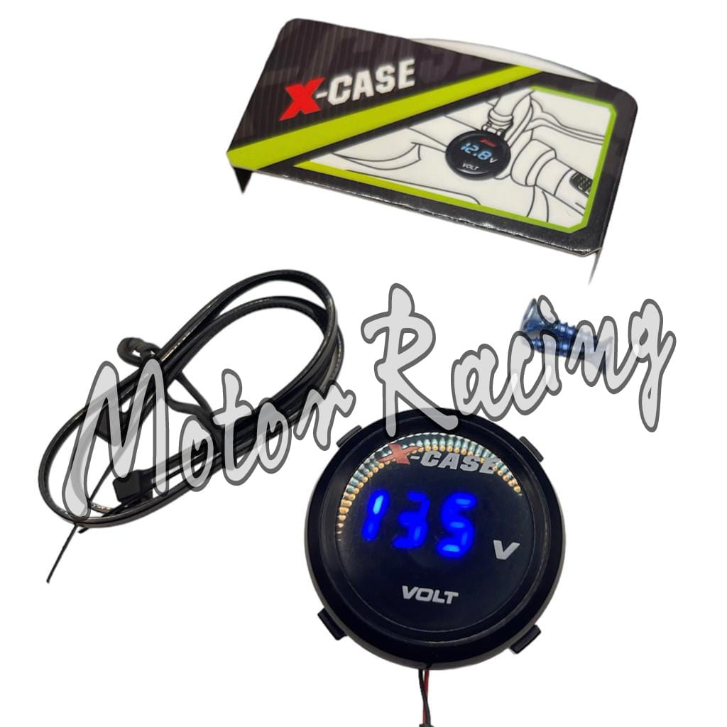 Digital Voltmeter Bulat Pengukur Aki Bulat LED Universal Motor