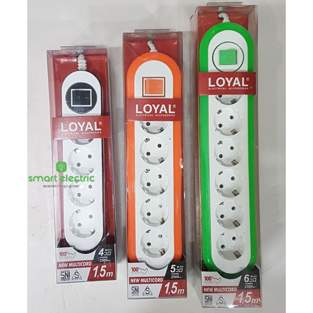 Loyal Stop Kontak + Kabel + Saklar Terminal Colokan Multicord Bagus