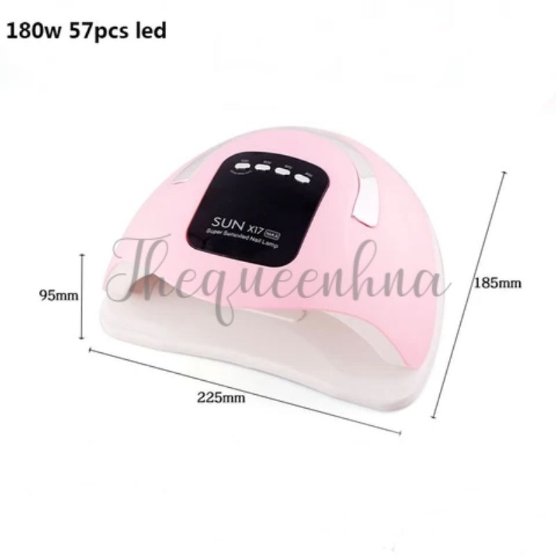 SUN X17 MAX 180W GARANSI SATU BULAN UV Lamp 57leds Alat Pengering Kutek UV Led Nail Lamp Pengering Kuku Profesional