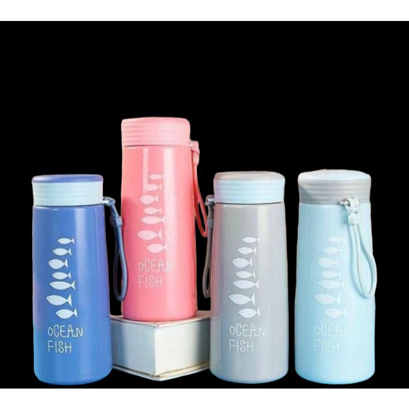 Botol Minum Ocean Fish Kaca Tumbler Ocean FIsh Kaca Portable