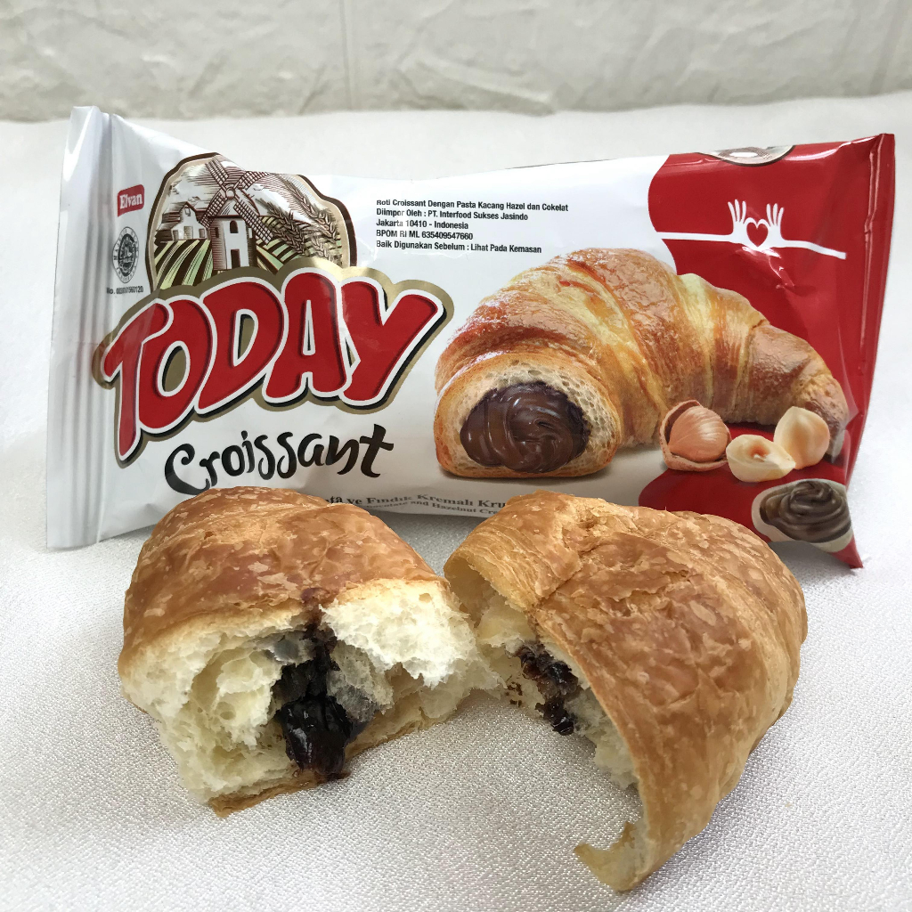 

Elvan Today Croissant Roti Isi Cokelat Strawberry 1 Pcs Oleh Oleh Haji Umroh