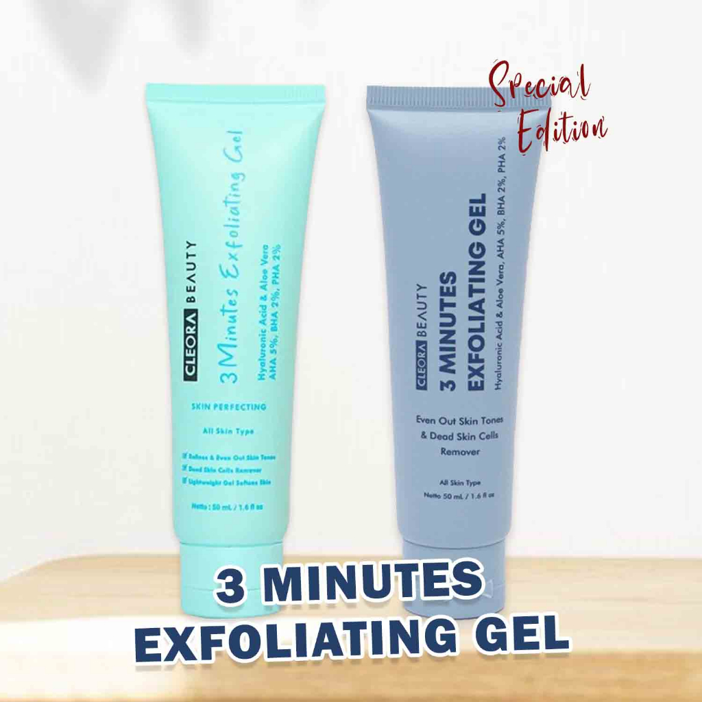 Cleora 3 Minutes Exfoliating Gel Scrub Wajah Peeling Gel