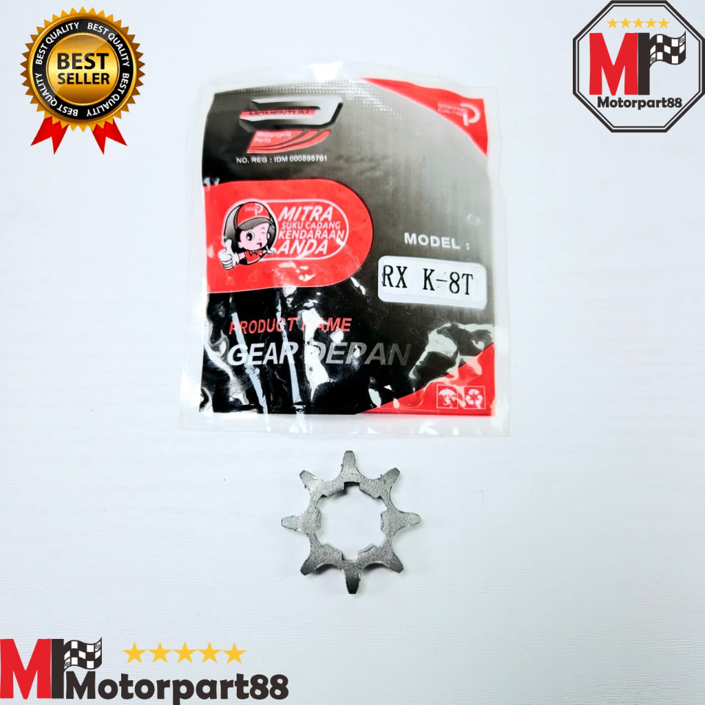 GEAR GIR DEPAN MM YAMAHA RX KING RXK F1ZR JUPITER VEGA CRYPTON 10T 12T 8T