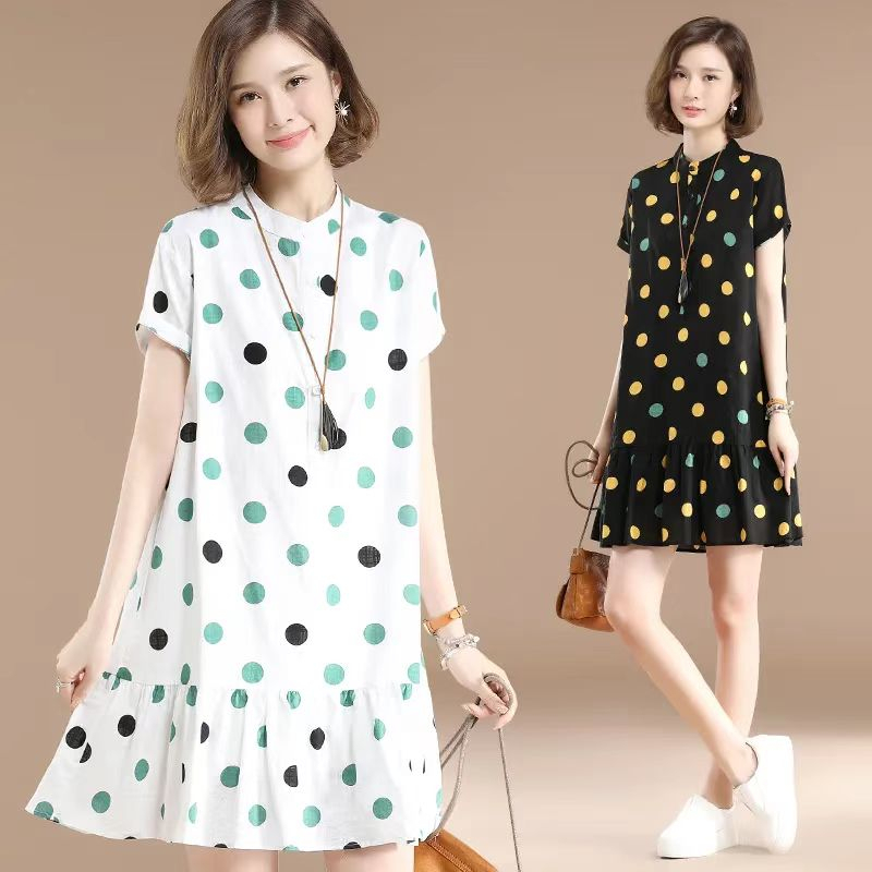 Garcia Mini Dress Polkadot - Dress Baju Wanita - Bahan Hyget - TM CY323