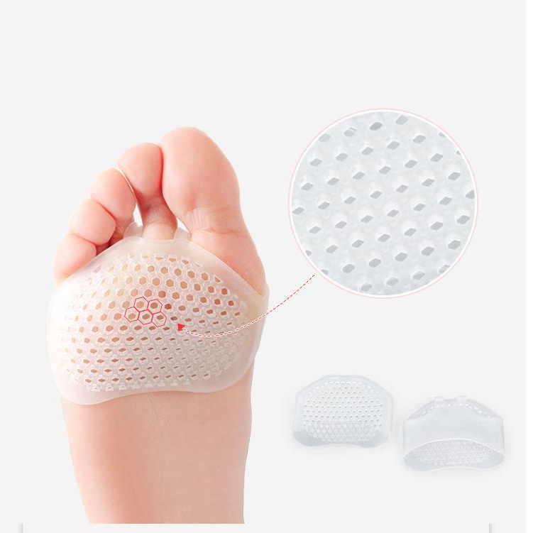 Insole jaring Silicone Insole Bernapas Kaki Depan Pad Dukungan Pad XG5