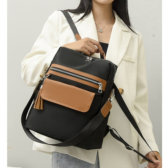 TAS RANSEL WANITA BACKPACK IMPORT KOREA HITAM KEKINIAN SEKOLAH TERBARU KERONA ANTI AIR TA778B5 GENDONG PUNGGUNG KULIAH KERJA REMAJA FASHION BATAM