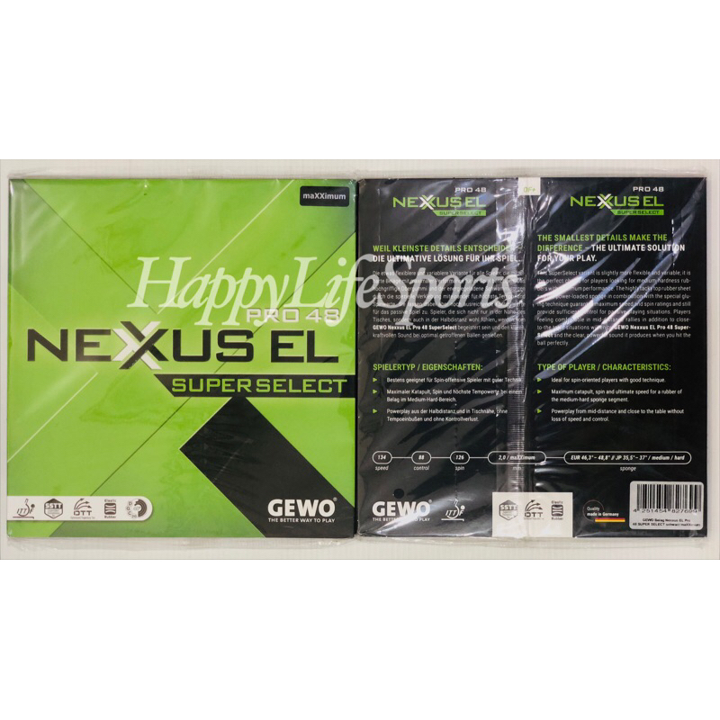 [ORIGINAL] Karet Pingpong Gewo Nexus EL Super Select 48