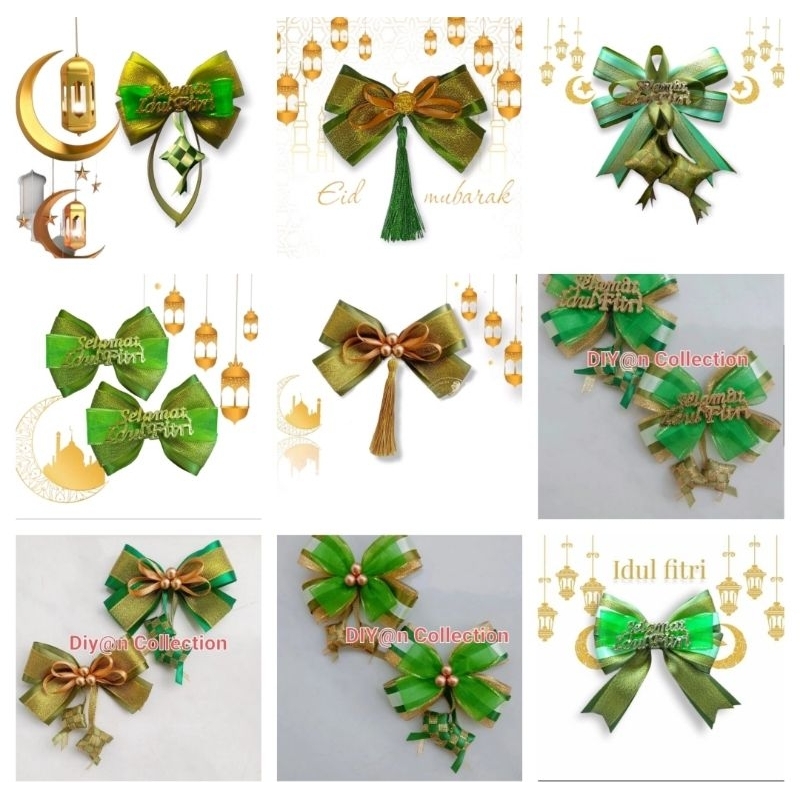 

Pita hias Idul Fitri // Pita lebaran // Pita Parcel lebaran hias satin