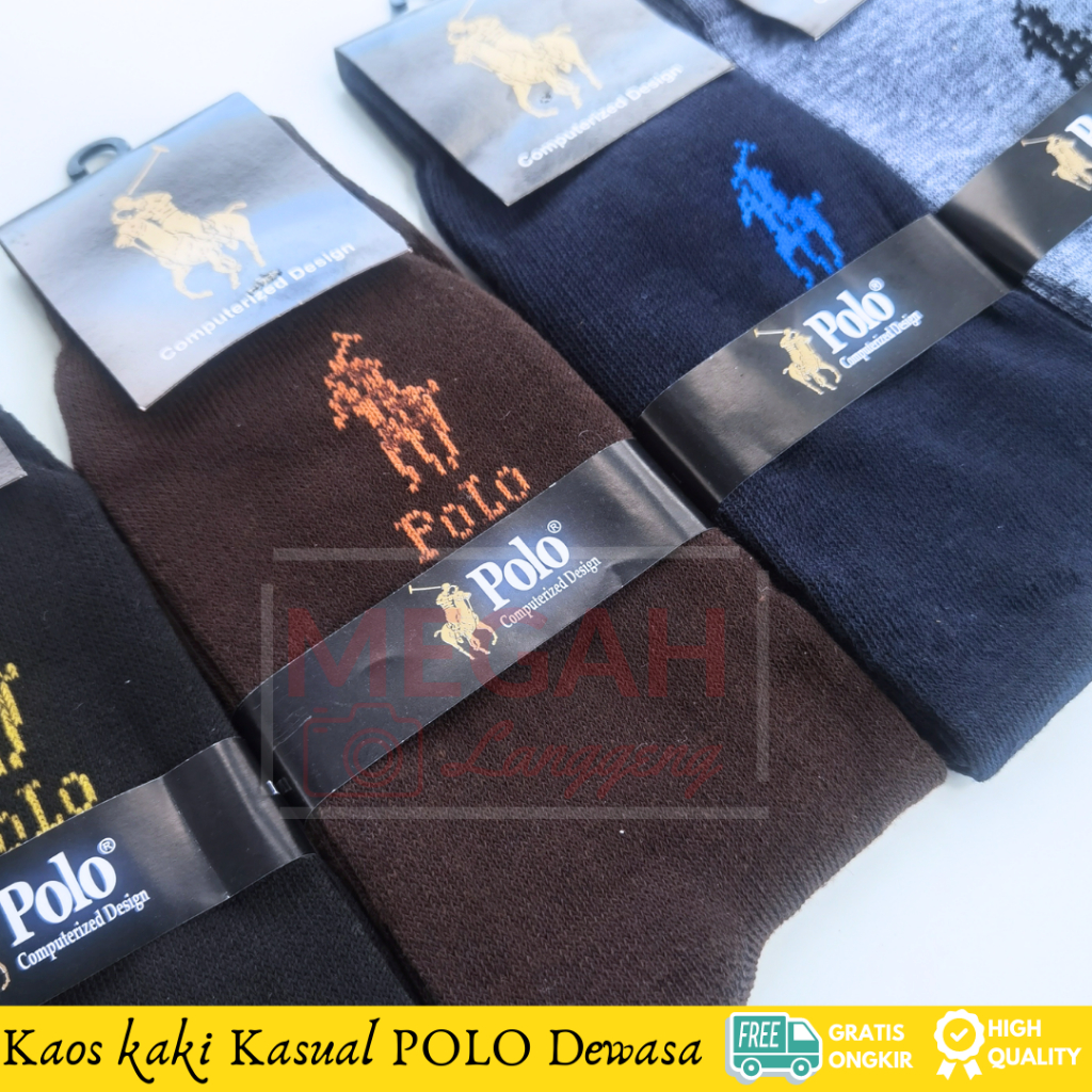 ( 6 &amp; 12 pasang ) Kaos Kaki Polo Motif Pria Dewasa, Panjang Sebetis, Warna Hitam, Coklat dan Navy -kaus kaki panjang kaus kaki kantor kaus kaki kerja - kaus kaki panjang  kaus kaki kantor kaus kaki kerja kaus kaki pria dewasa