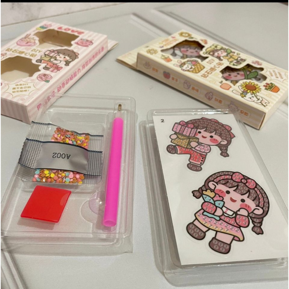 SG PAKET DIY GLITTER SET STIKER DIY MANIK DIAMOND BEADS CUTE GIRL LUCU UNIK MURAH STIKER BOX DIY CUTE GIRL PERLNGKAPAN SEKOLAH ATK MURAH BISA COD