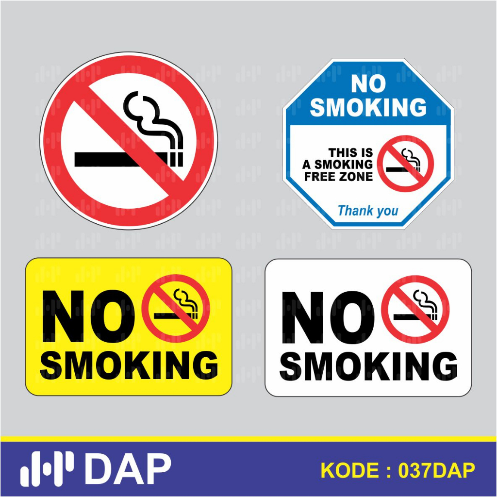 

037 - STICKER NO SMOKING - VYNIL - TERBAIK