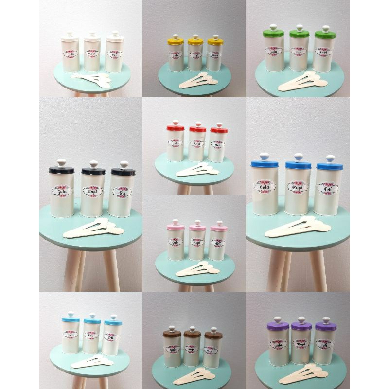 tempat bumbu/toples bumbu/kaleng bumbu dapur/coffee jar/tempat gula,teh,kopi volume 500ml