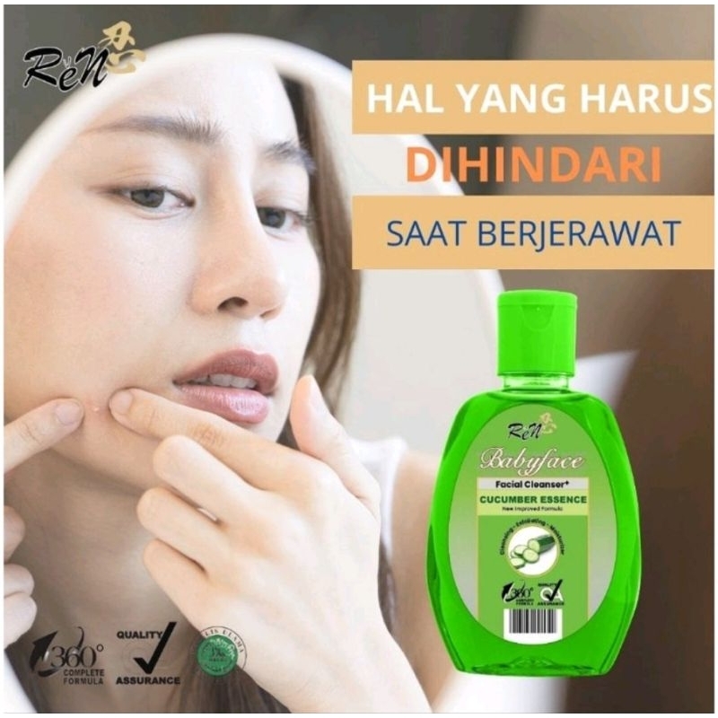 Ren Baby Face Facial Cleanser Papaya Brightening Essence 150ml pembersih muka