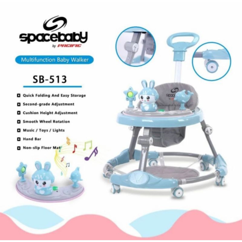 space baby sb 513 baby walker  ( khusus instan/ sameday )