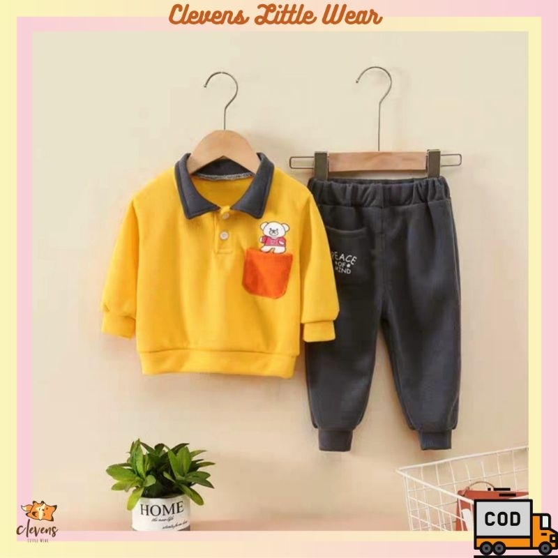 CLV Jaden Set / Setelan Anak Laki-Laki Import 3-6 Tahun / Baju Setelan Anak Laki-Laki / Setelan Cela