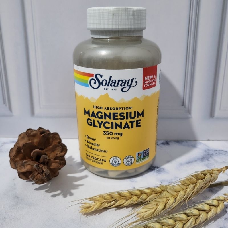 Solaray Magnesium Glycinate 350mg, 120 Vegcaps