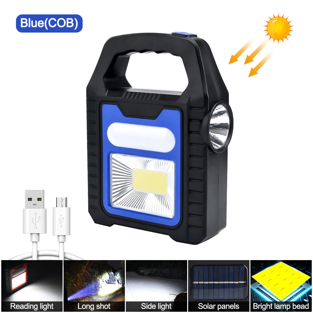 Senter Camping Lampu LED Solar Power Rechargeable COB - Senter Jarak jauh Solar - Senter VASTFIRE 878B