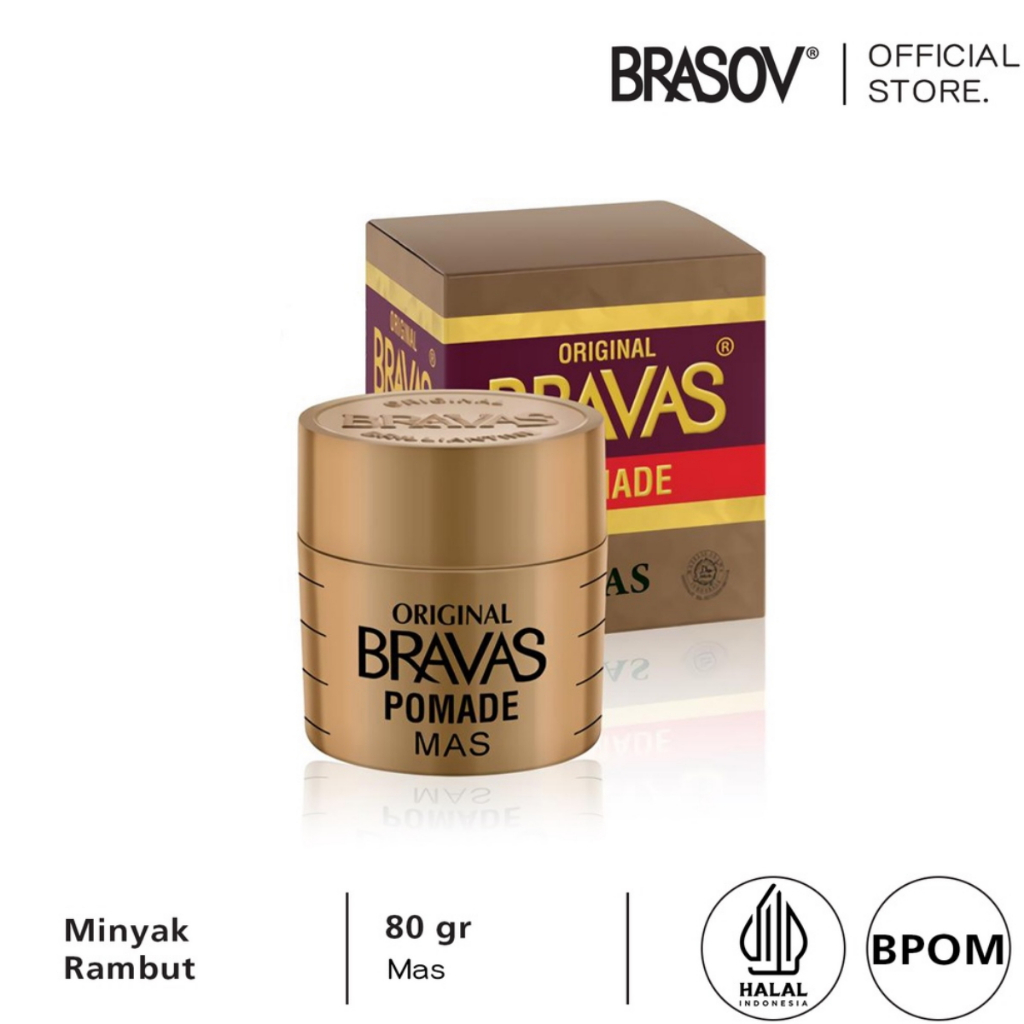 BRAVAS Minyak Rambut Pomade Brilliantene 100% Original Halal