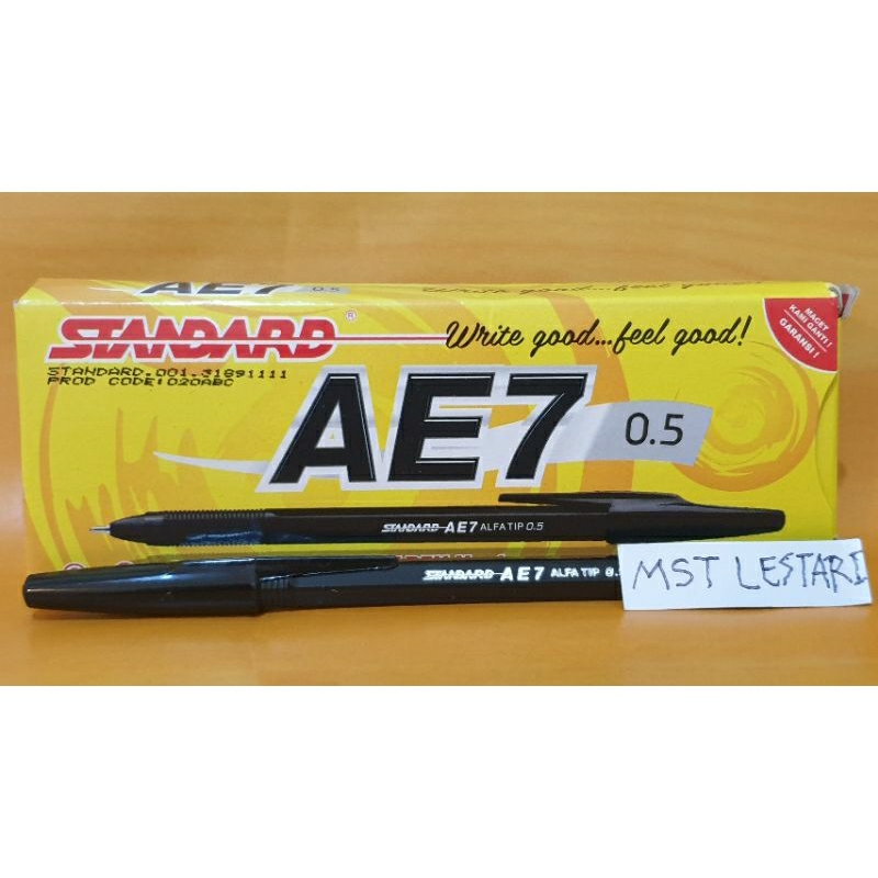 

Pena Standard Pen Pulpen Bolpoin 0.5mm hitam cd AE7 sku230046