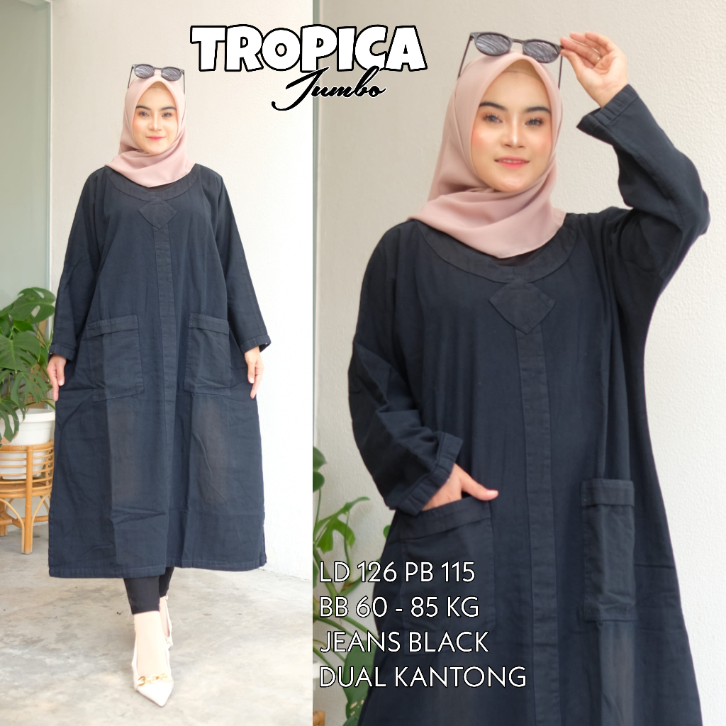 LONG TUNIK TROPIKA LD 126 PB 115 ALL REAL PICT