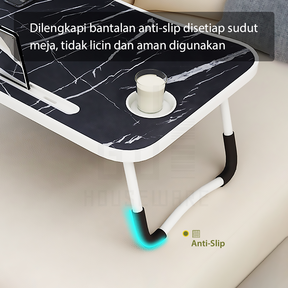 Meja Belajar Anak Portable dengan Handle / Meja Lipat Laptop Serbaguna Anti Air HUGO