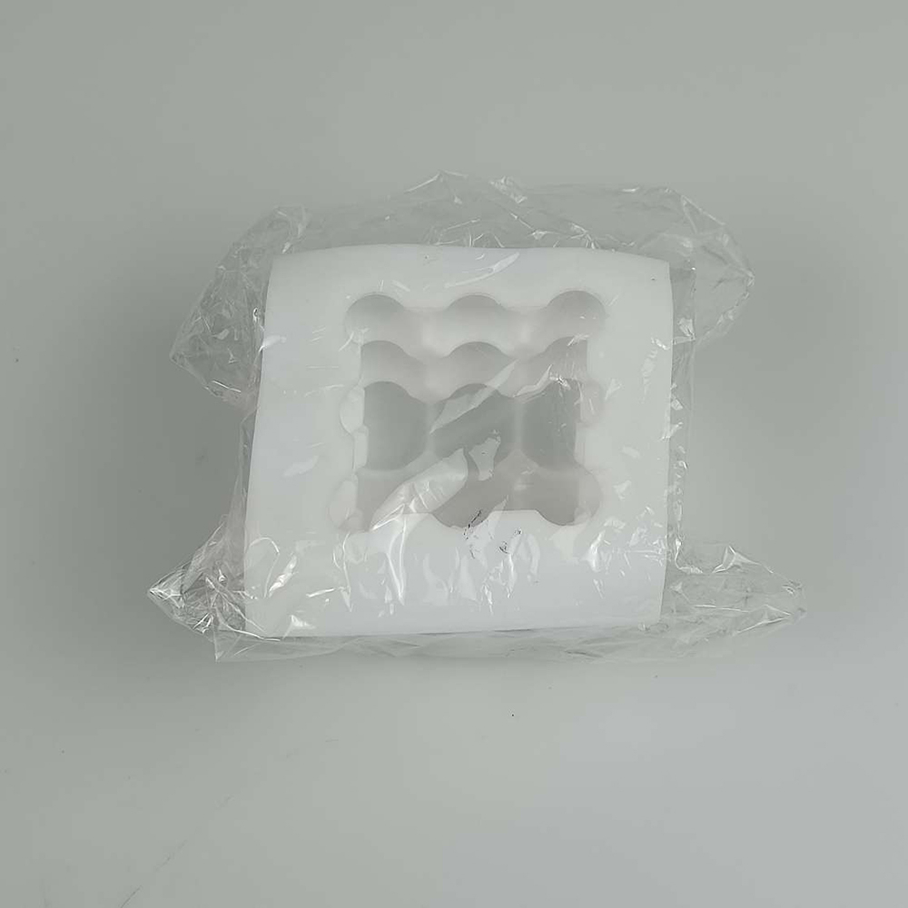 Cetakan Kue 3D Cube Baking Cake Dessert Molds Candle Silicone 1 - MH02 - White