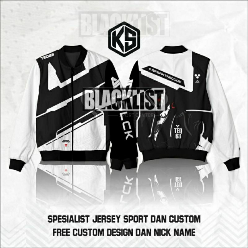 JAKET BLACKLIST INTERNATIONAL S11 TERBARU FULL PRINTING FREE NICKNAME TERLARIS
