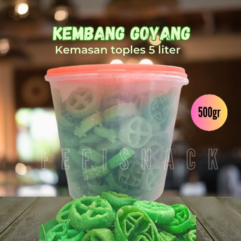 

kembang goyang wijen,kemasan toples 5liter