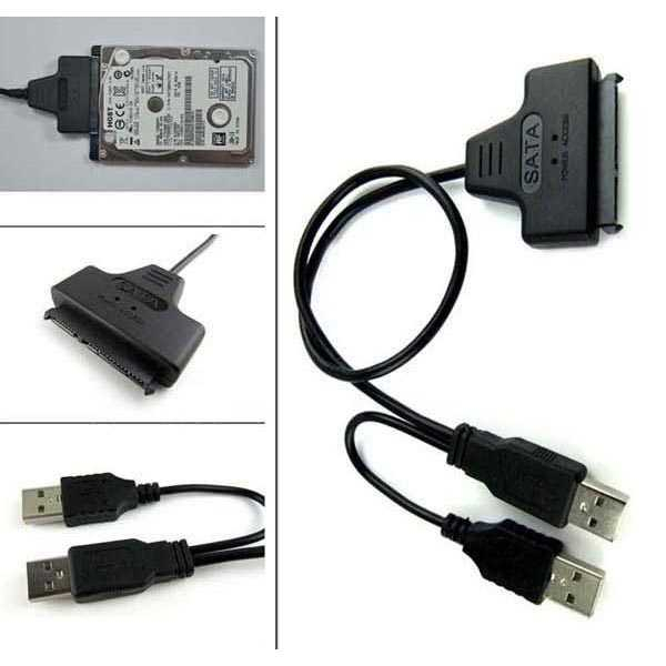 Kabel Konverter HDD / SSD 2.5 Inch SATA 7+15 Pin to USB 2.0