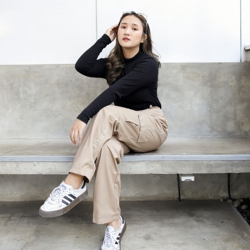 CELANA WANITA KOREA KULOT AMBER PANTS