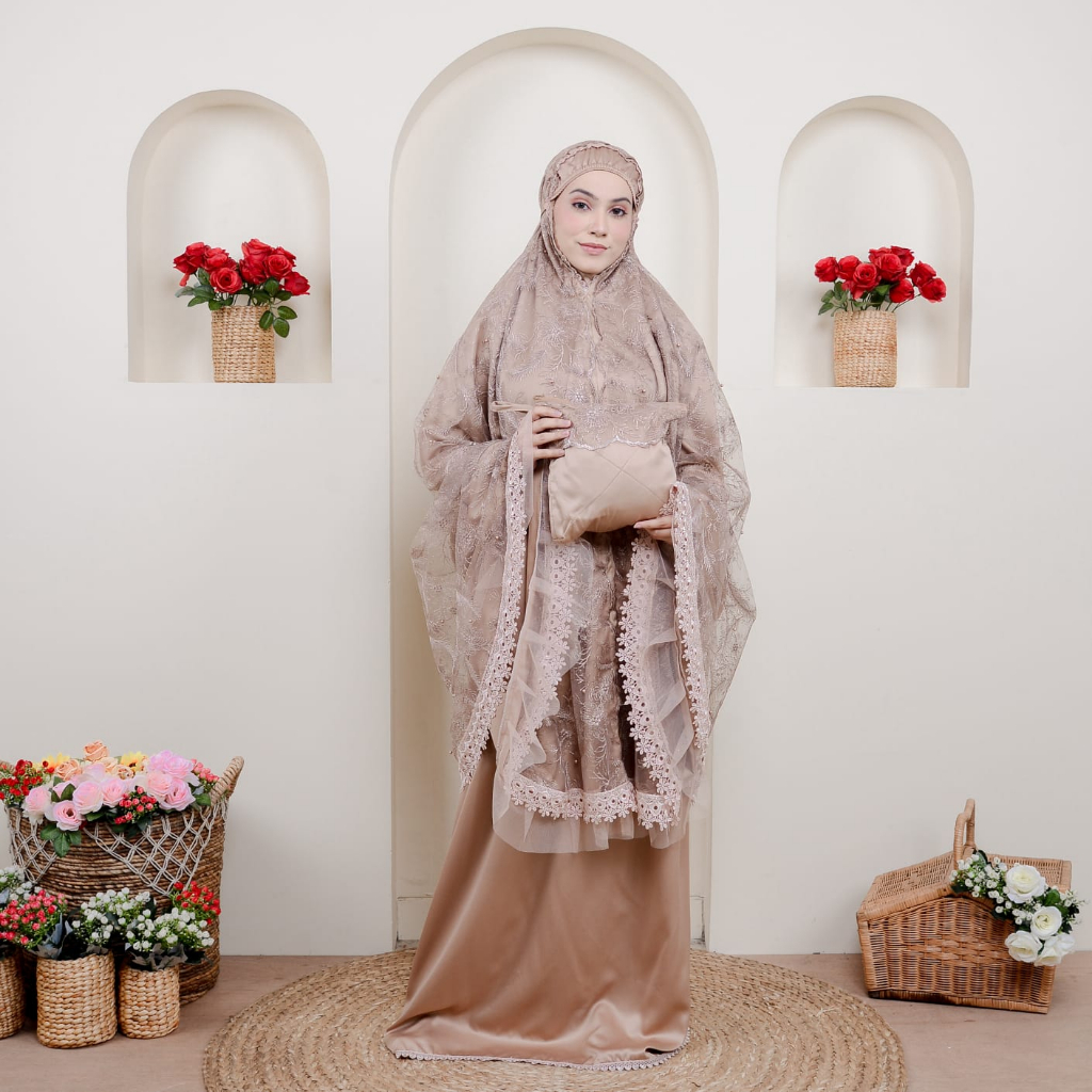 Mukena Dewasa BRUKAT Sutera Mewah Original