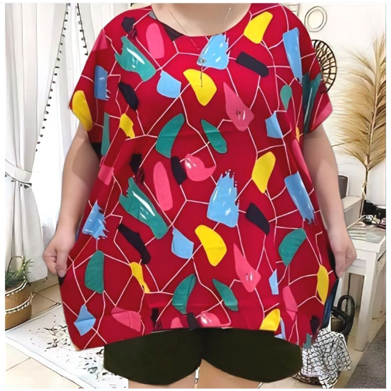 one set super jumbo wanita setelan baju tidur jumbo wanita setelan big size wanita setelan rayon super jumbo wanita/cewek berkwalitas premium