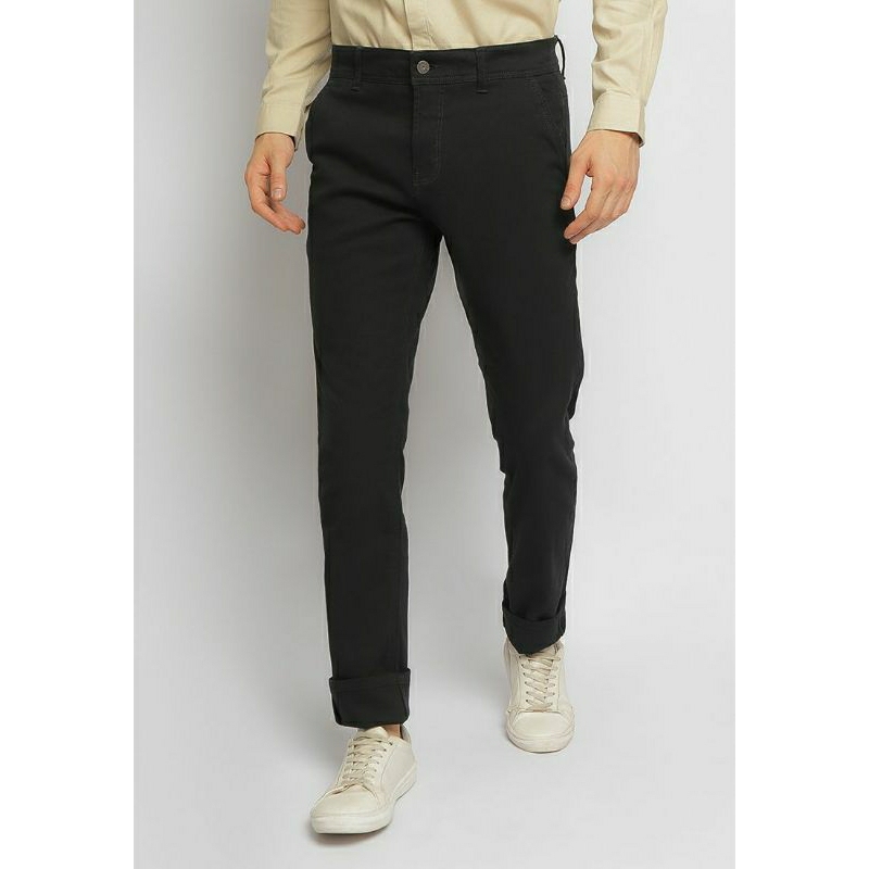 SLS6016H CELANA LOIS CHINOS HITAM SLIM STRETCH MELAR