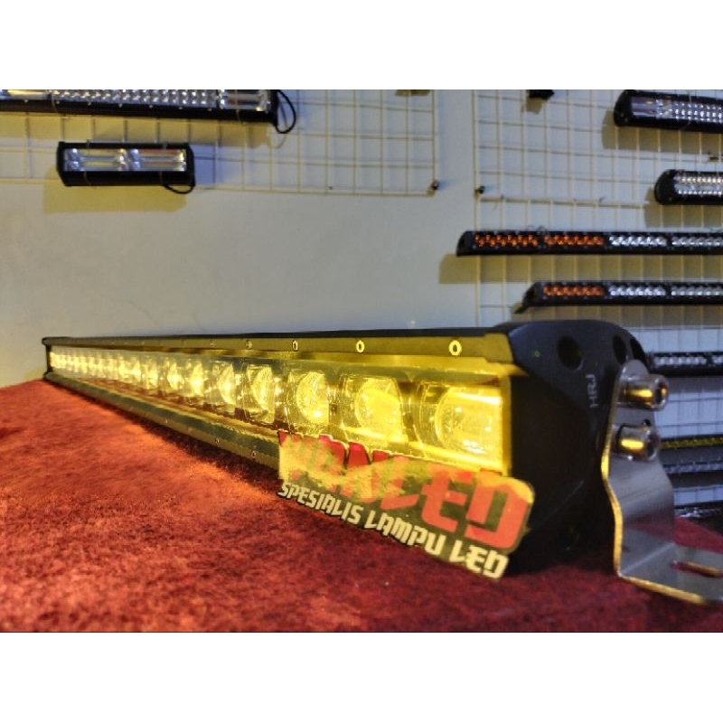 LED BAR BLACK PHANTOM 9D PUTIH KUNING HIGH LOW BEEM | LAMPU SOROT KABUT LED BAR 105 CM HRJ | JEEP OF