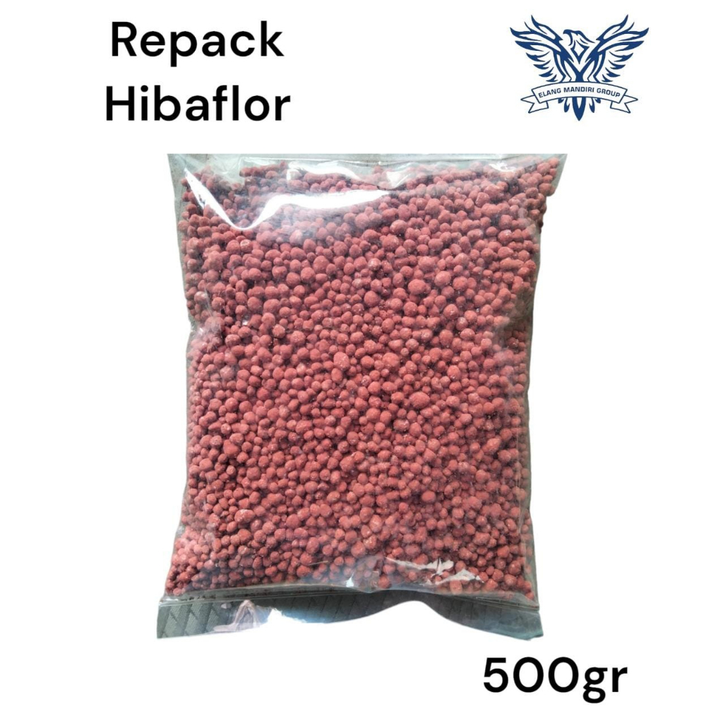 Repack 500gr PUPUK NPK 15 15 15 HIBAFLOR Unsur Hara Utama Nitrogen (N): 15% Fhosphate (P2O5) 15% : Kalium (K20): 15% Bumi Nusantara