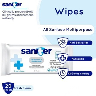 Saniter Wipes 20 Sheets - Tissue Basah Saniter