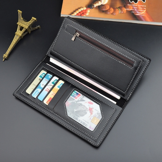 DOMPET PRIA LIPAT PANJANG KULIT IMPORT ORIGINAL BRANDED COWOK DISTRO LAKI SLOT KARTU RESLETING UANG KOIN HITAM NEVERO WA672B5 KEREN PREMIUM BATAM SIMPLE FASHION KEKINIAN REMAJA DEWASA