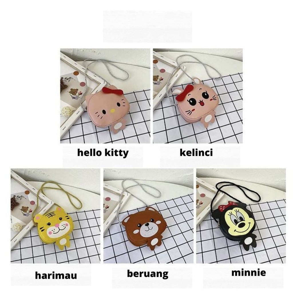 FYGALERY FYG1432 Tas Selempang Anak Perempuan Karakter Cartoon Kids Slingbag