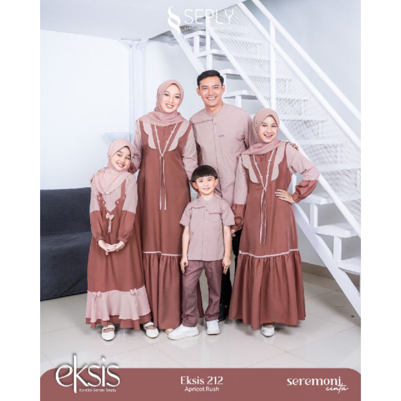 SERAGAM KELUARGA EKSIS 212 APRICOT RUSH ORIGINAL SEPLY FASHION DRESS BAJU BUSANA MUSLIM WANITA BUSUI KOKO KEMEJA ATASN PRIA LENGAN PENDEK BAHAN KATUN COTTON POLOS WARNA PEACH COKLAT MOCCA BATA COUPLE SARIMBIT FAMILY KONDANGAN PENGAJIAN LEBARAN RAMADHAN